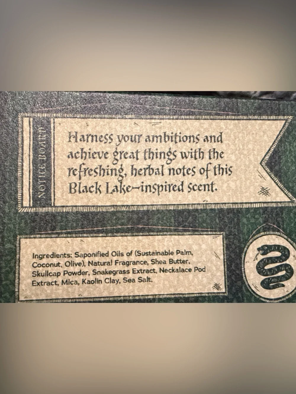 Includes 2 Dr. Squatch Slytherin Men’s Natural Soaps -Snake Grass-ZERO GRIT BNIB